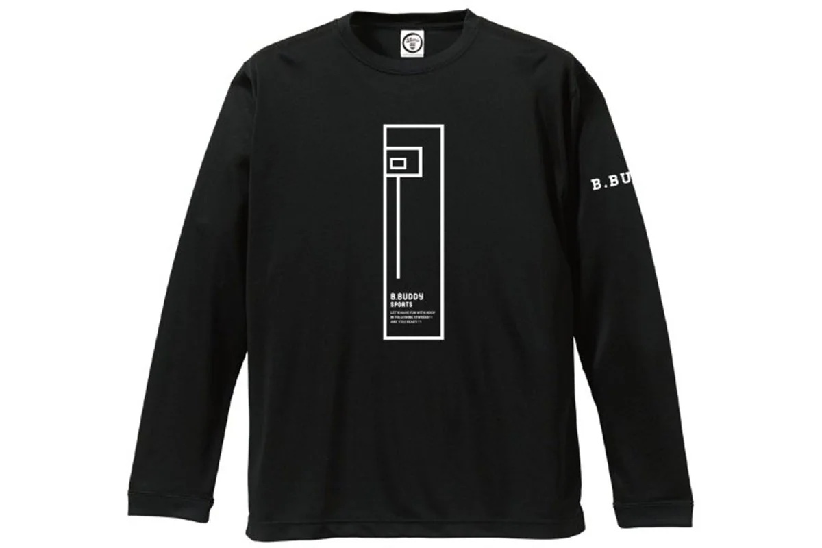 LONG RINGロングTシャツ ビー.バディ （ブラック） 【LT22-002】 バスケ ロンt 長袖
