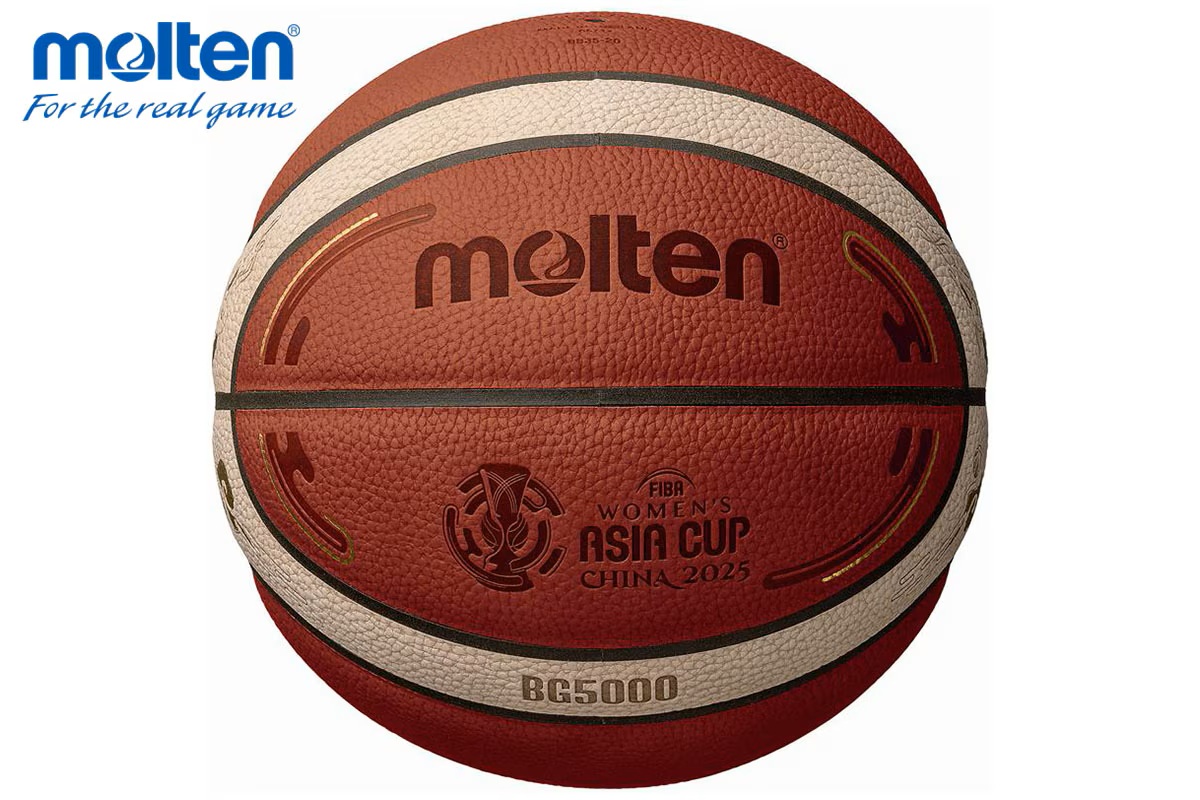 FIBA女子アジアカップ2025公式試合球バスケットボール6号球 FIBA 国際公認球 天然皮革 モルテン 【B6G5000-S5C】