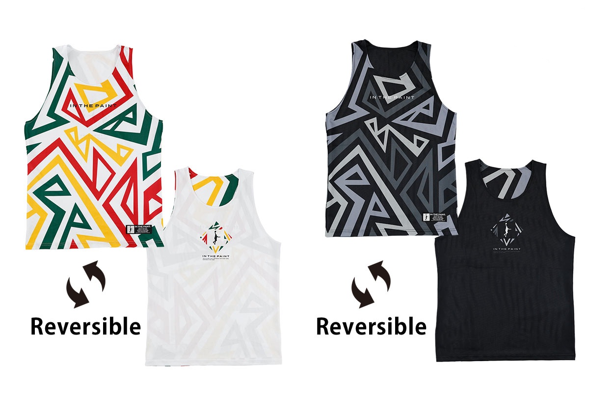 エスニック パターン リバーシブルシャツ インザペイント 【ITP25309】 バスケ 袖なし ノースリーブ