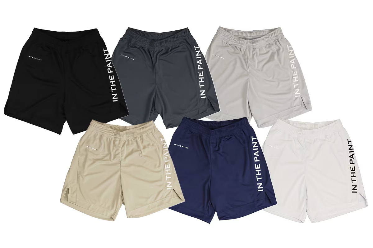 [膝上丈] サイドロゴ スリット ショーツ（ポケット付き） インザペイント 【ITP25448】 バスケ パンツ バスパン