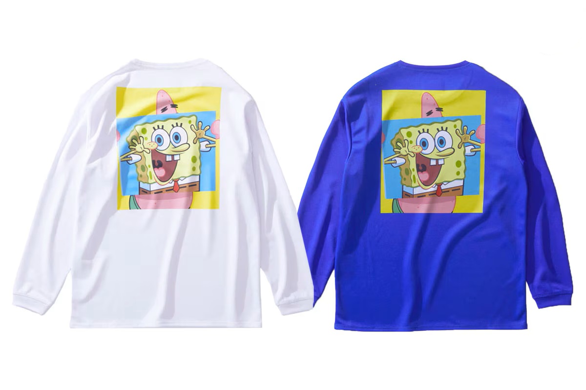 スポンジ・ボブ ビッグフェイス ジュニア ロングスリーブTシャツ スポルディング 【SJT24169S】 バスケ ロンt 長袖