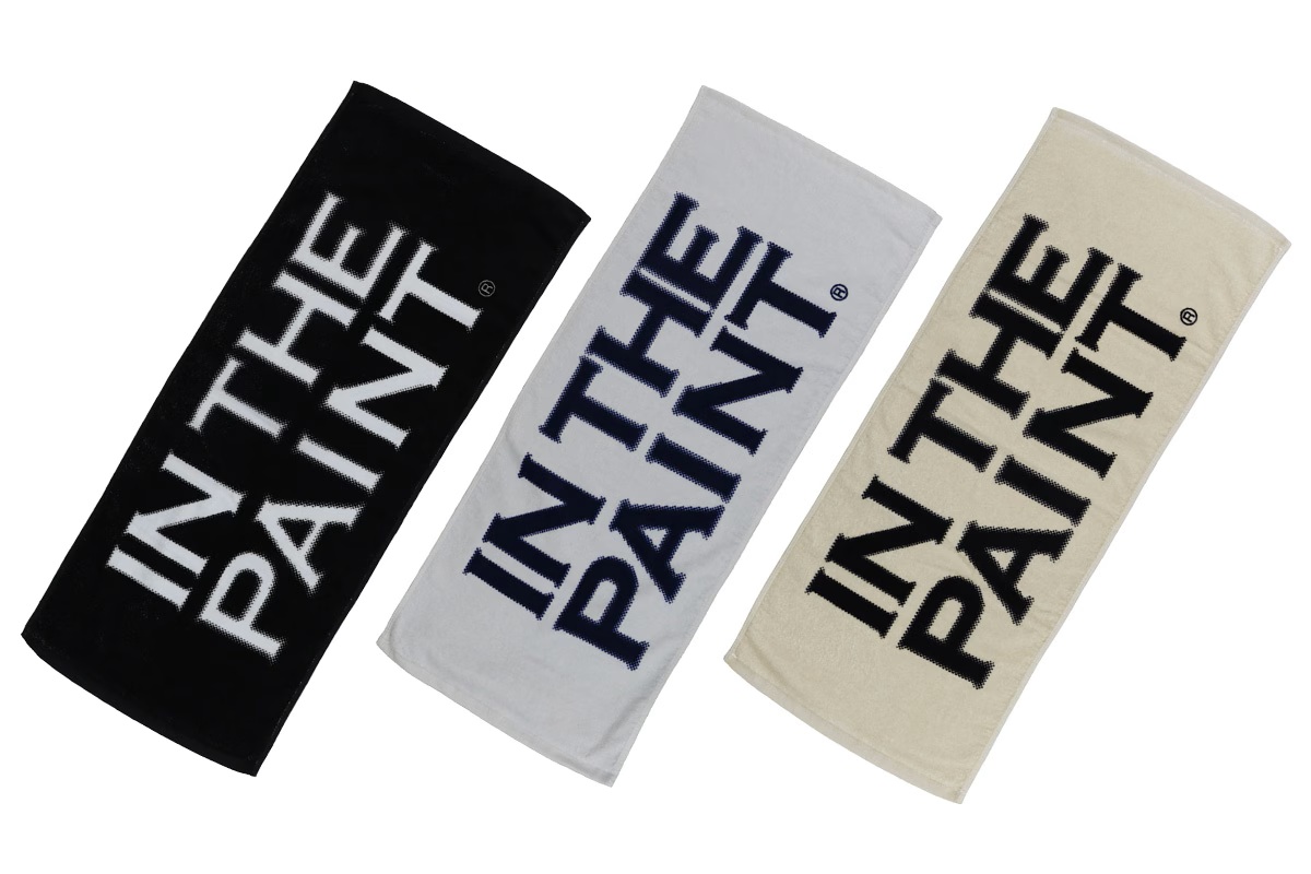 ◆ネーム刺繍可能◆ タイポグラフィービッグロゴタオル インザペイント 【ITP25450】  バスケ 記念 卒団 卒部 卒業 引退