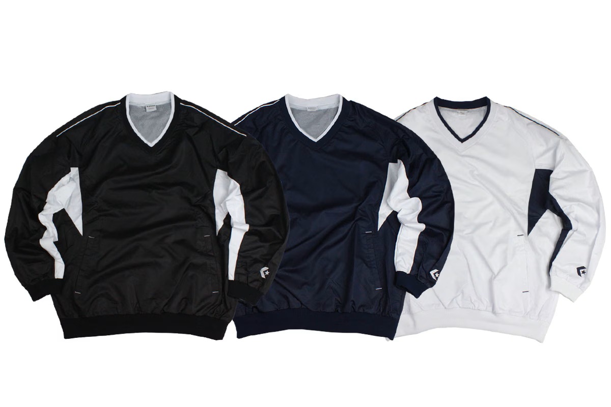 【3色展開】【S-2XOサイズ展開】コンバース CONVERSE Vネックウォームアップ［スリムタイプ］【CB162508S】※セットアップ可能